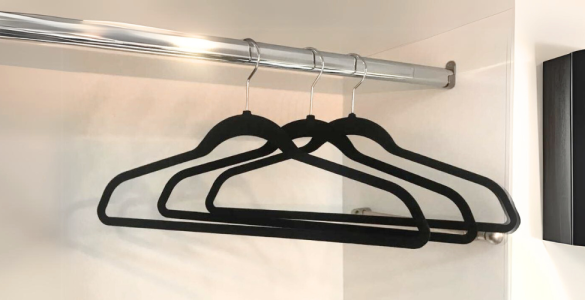 Favorite Organizing Things: Velvet Skinny Hangers | Uncluttered
